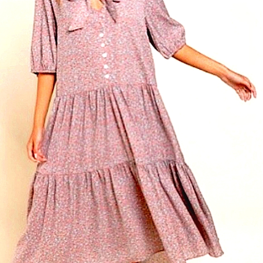 50. POL Ditzy Bean Floral MIDI Dress - Picture 14 of 15